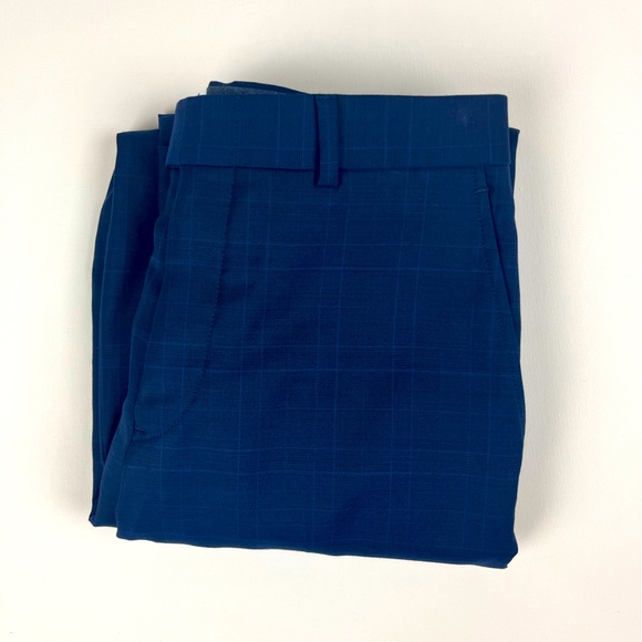 Tommy Hilfiger Navy Dress Pants w/Light Blue Checkered Pattern 30x32 - Picture 2 of 6